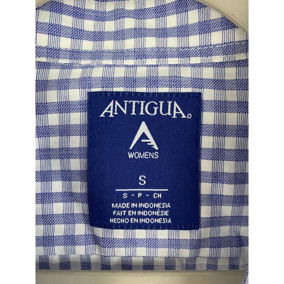 Antigua Golden State Warriors Womens Small Button-Up Long Sleeve Shirt Blue New - Picture 5 of 9